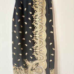 100% Silk Paisley Wrap Skirt